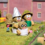 Busch 1281 - H0 - Strohballen-Figuren